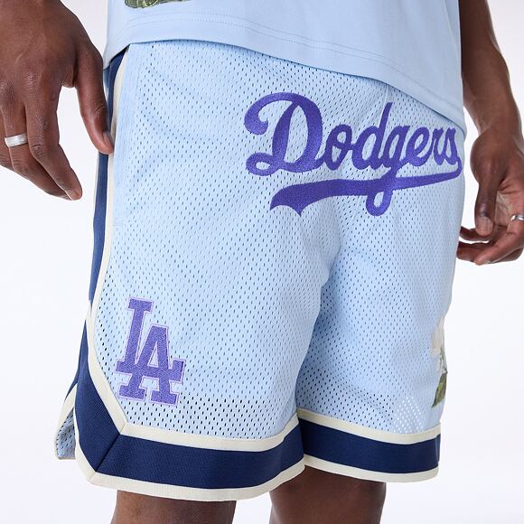 Kraťasy New Era - MLB Floral Mesh - LA Dodgers - Pastel Blue