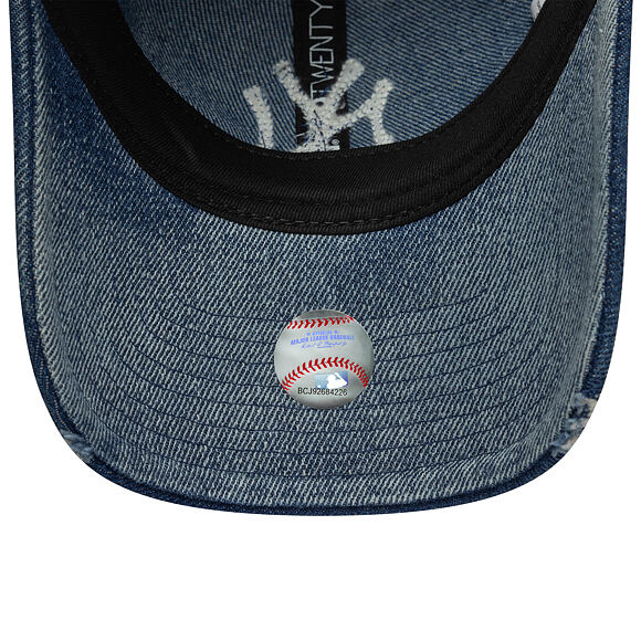 Dámská Kšiltovka New Era - MLB Wash & Distressed Denim 9TWENTY - NY Yankees - Pastel Blue