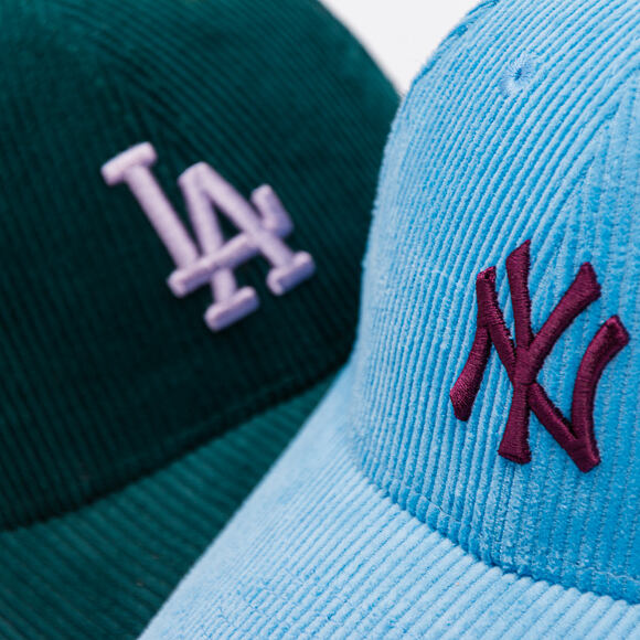 Dámská Kšiltovka New Era - MLB Cord 9FORTY - NY Yankees - Blue / Burgundy