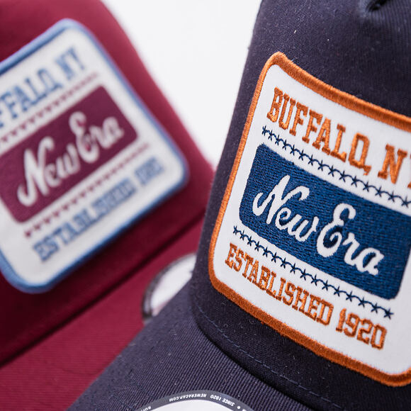 Kšiltovka New Era - Buffalo Patch 9FORTY Trucker - Navy / Blue