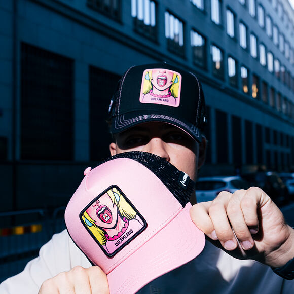 Kšiltovka Capslab Trucker - Dreamland - Shrooms - Pink