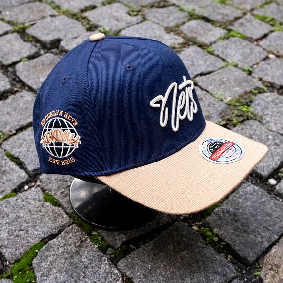 Kšiltovka Mitchell & Ness - Sand Storm Classic Red - Brooklyn Nets - Navy/Sand