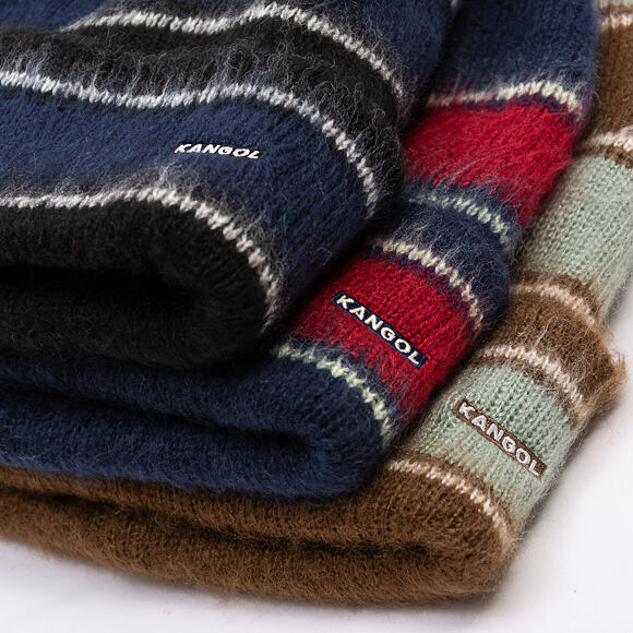Kulich Kangol - Fuzzy Stripe Beanie - Navy