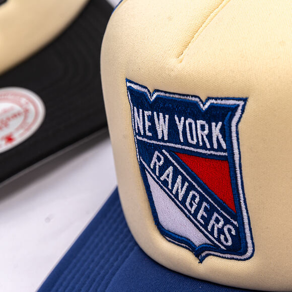Kšiltovka Mitchell & Ness - NHL Vintage Block Trucker - New York Rangers - Cream