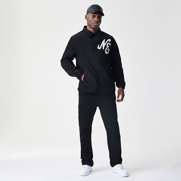 Kalhoty New Era - Branded Cord Chino Pants - Black