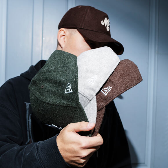 Kšiltovka New Era - Branded Melton Wool 9TWENTY - Brown