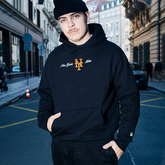 Mikina New Era - MLB Graphic Oversized Hoody - NY Mets - Black