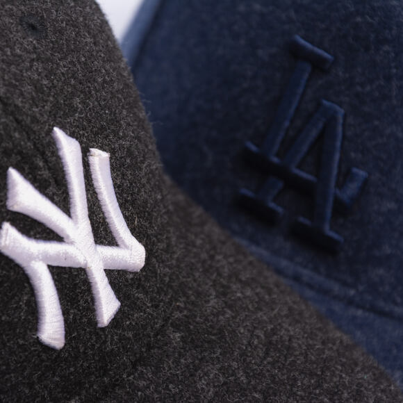 Kšiltovka New Era - MLB Melton Wool 9FORTY - NY Yankees - Black / White