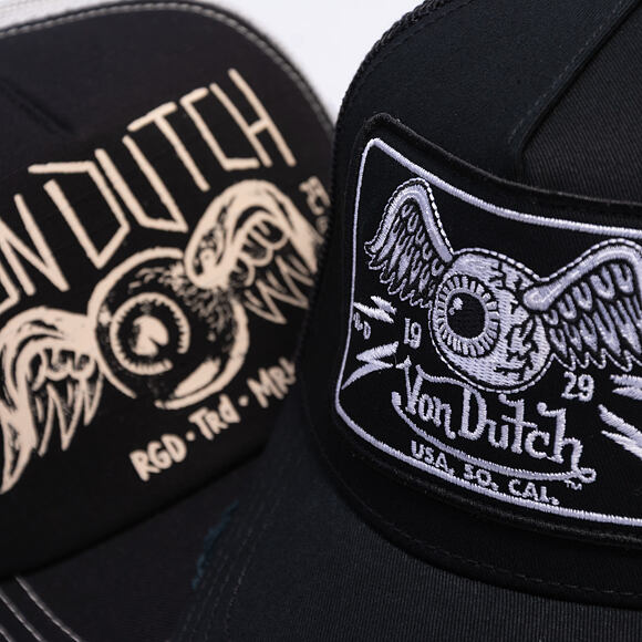 Kšiltovka Von Dutch - Trucker - Eye Out Logo Black