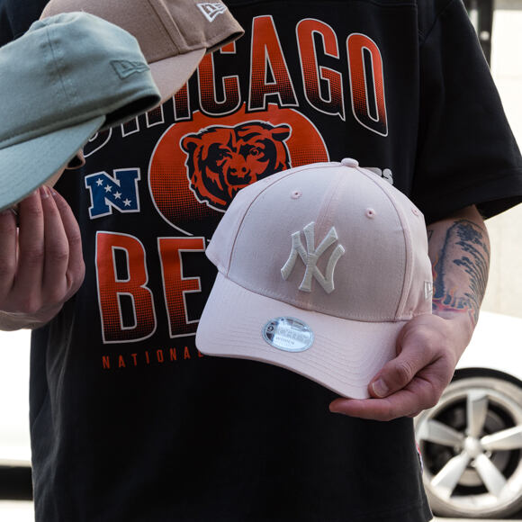 Dámská Kšiltovka New Era - MLB Linen 9FORTY - NY Yankees - Blush Pink