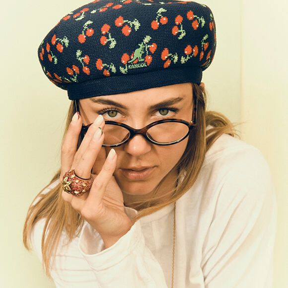 Baret Kangol - Tropic Cherry Jax Beret - Navy