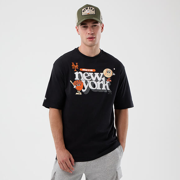 Triko New Era - MLB Icon Graphic Tee - NY Mets - Black