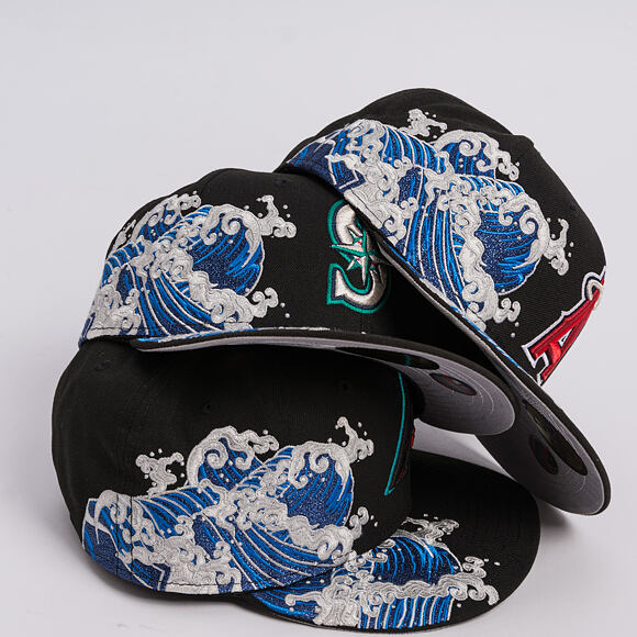 Kšiltovka New Era - MLB "Tidal Wave" 59FIFTY - Seattle Mariners - Black