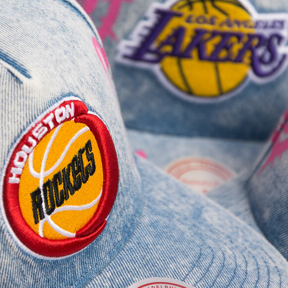 Kšiltovka Mitchell & Ness - Painted Love - NBA - Houston Rockets - Light Blue