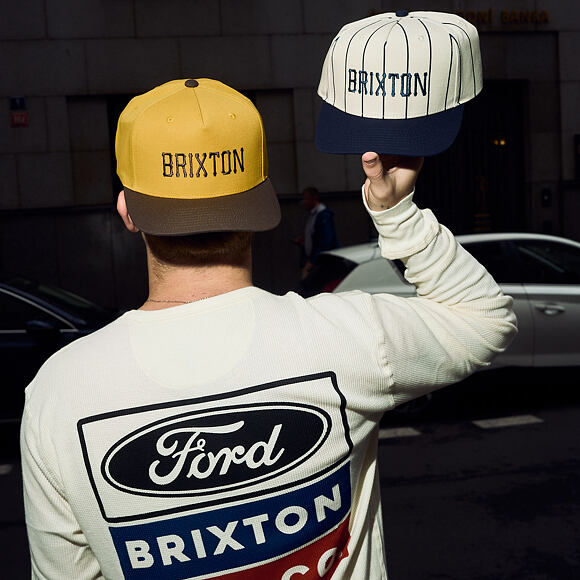 Kšiltovka Brixton - Homerun Snapback - Off White/Washed Navy
