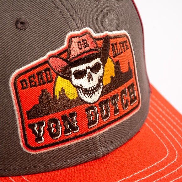 Kšiltovka Von Dutch - Semi Curve - Patch Premium - Red / Orange