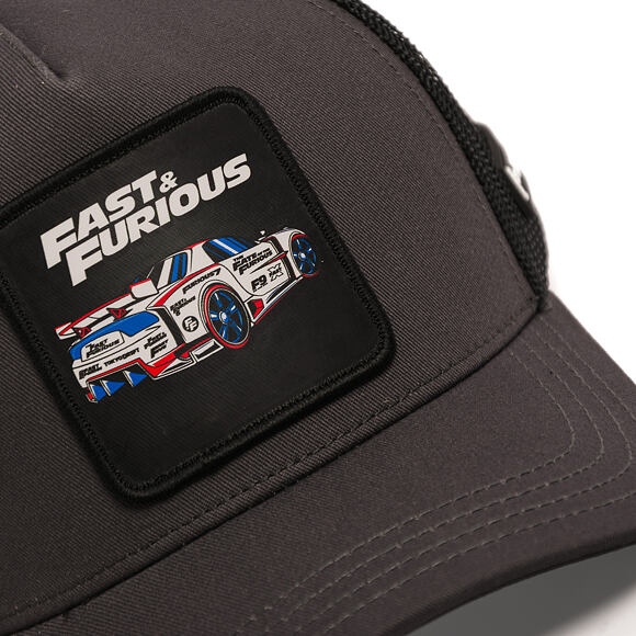 Kšiltovka Capslab - Fast & Furious Trucker - Tokyo Drift - Grey / Black