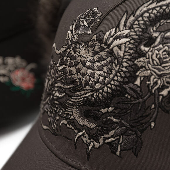 Kšiltovka Ed Hardy - Crawling Dragon Trapper - Grey