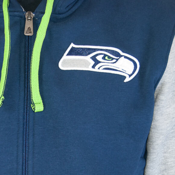 Mikina s kapucí New Era NFL Team Seattle Seahawks Full Zip Hoody Blue