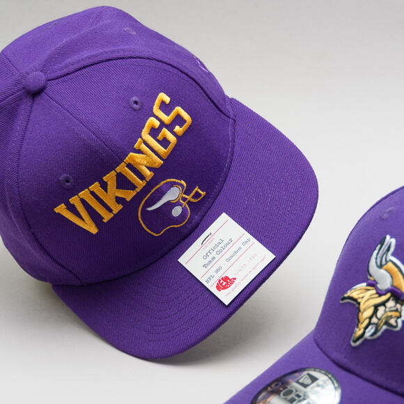 Kšiltovka New Era Heritage Wool Minnesota Vikings 9FIFTY Purple Snapback