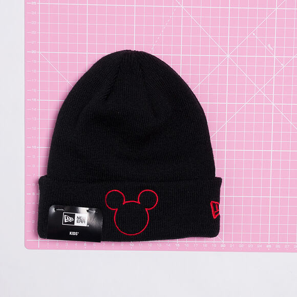 Dětský Kulich New Era Disney Knit Mickey Mouse Youth Black/Scarlet