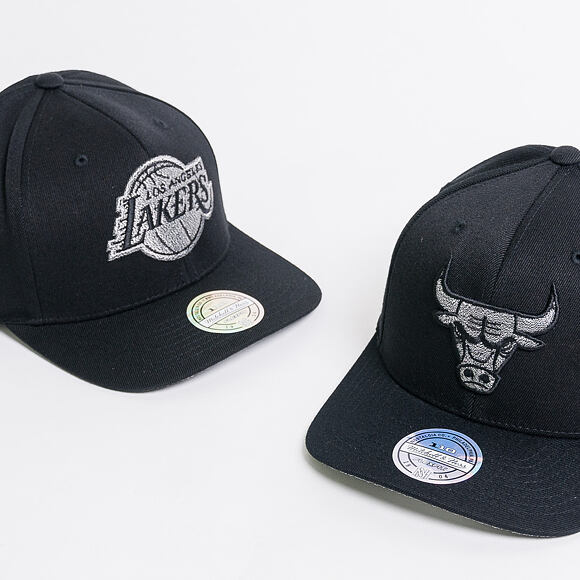 Kšiltovka Mitchell & Ness Melange Logo Los Angeles Lakers Black Snapback