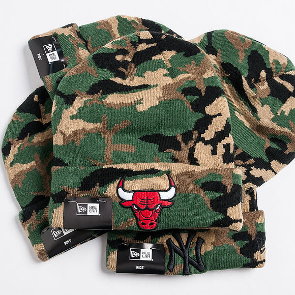 Kulich New Era Essential Camo Knit Chicago Bulls Woodland Camo