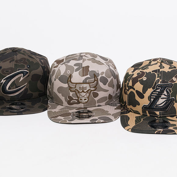 Kšiltovka New Era 9FIFTY Chicago Bulls Original Fit Light Green Camo/Black Snapback