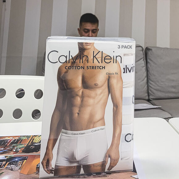 Trenýrky Calvin Klein 3 Pack Low Rise Trunk 100 White