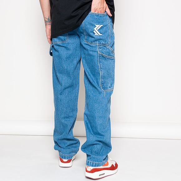 Kalhoty Karl Kani Denim Baggy blue