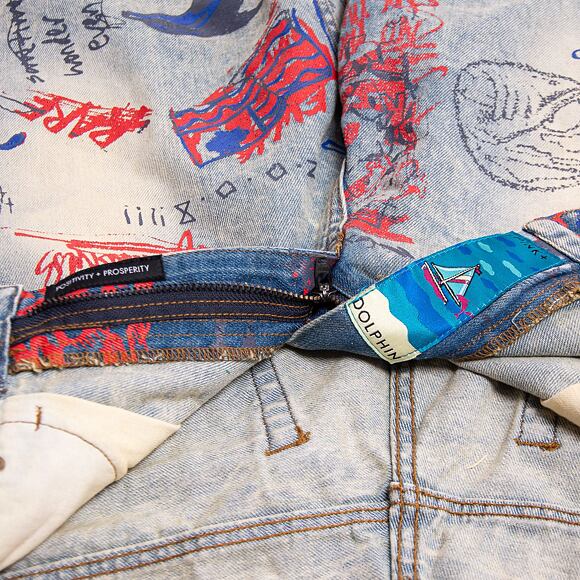 Kraťasy Pink Dolphin Liberty Scratch Denim