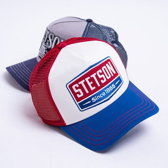 Kšiltovka Stetson Trucker Cap Gasoline White / Red / Blue