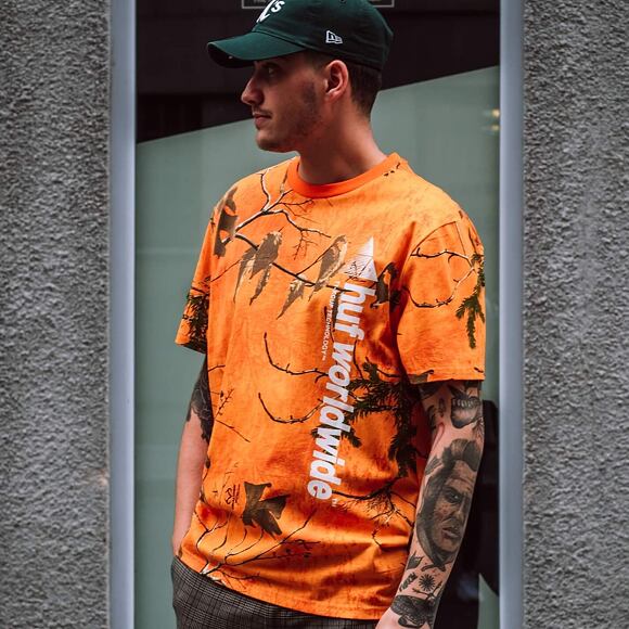 Triko HUF Realtree Peak Logo T-Shirt Orange