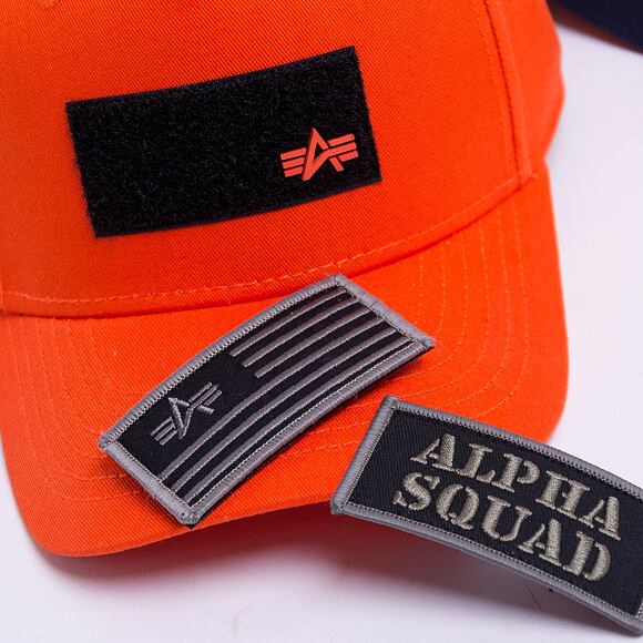 Kšiltovka Alpha Industries VLC Patch Cap 196901 Flame Orange