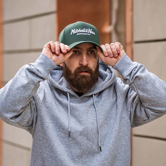 Kšiltovka Mitchell & Ness - Branded Pinscript Classic Red - Dark Green