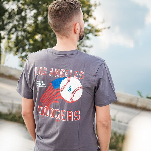 Triko New Era MLB Baseball Graphic Tee Los Angeles Dodgers Graphite