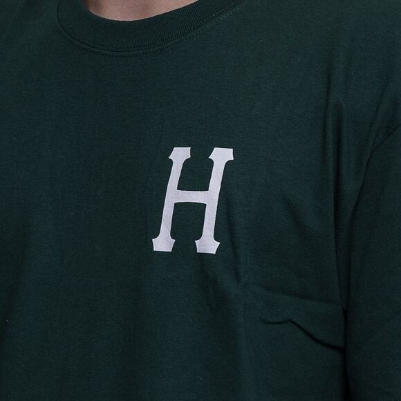 Triko HUF Essentials Classic H T-Shirt Dark Green