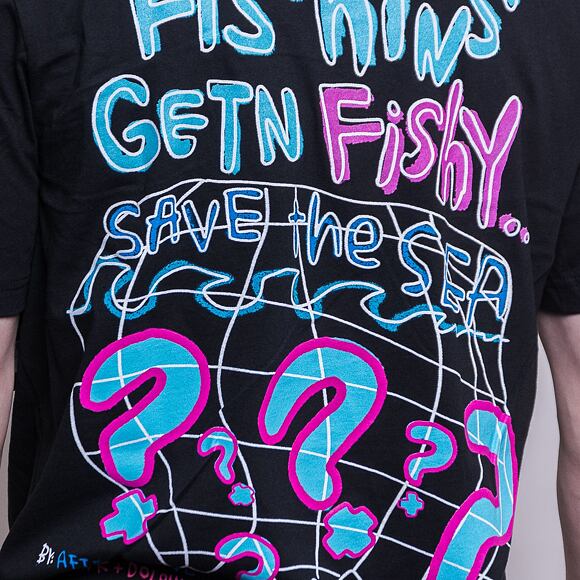 Triko Pink Dolphin FISHIN TEE QS2111FIBL BLACK