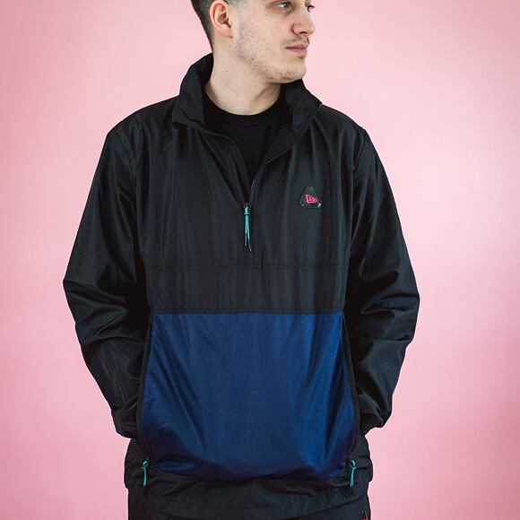 Bunda New Era Contemporary Cargo Windbreaker Black / Muave Blue