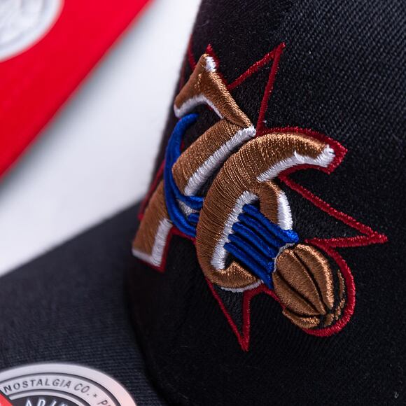 Kšiltovka Mitchell & Ness Team Ground 2.0 Stretch Snapback HWC Philadelphia 76ers Black