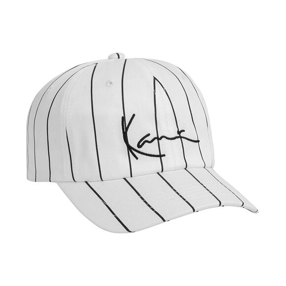 Kšiltovka Karl Kani Signature Pinstripe Cap white/black