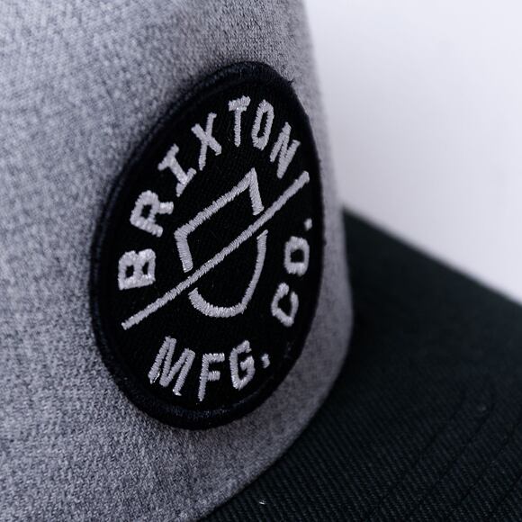 Kšiltovka Brixton Crest C MP Snapback Grey / Black