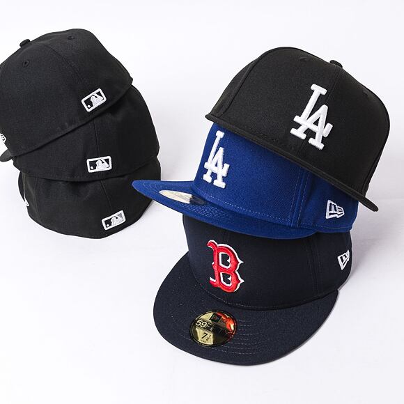 Kšiltovka New Era 59FIFTY MLB Basic Los Angeles Dodgers Fitted Black / White