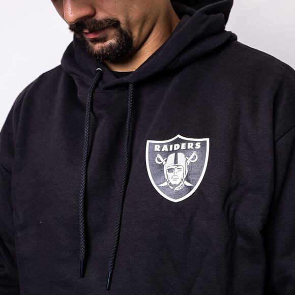 Mikina New Era NFL Half Logo Oversized Hoody Las Vegas Raiders Black/White