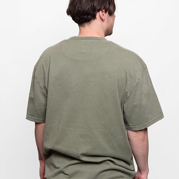 Triko Karl Kani Jeans Signature Washed Destroyed Tee military green