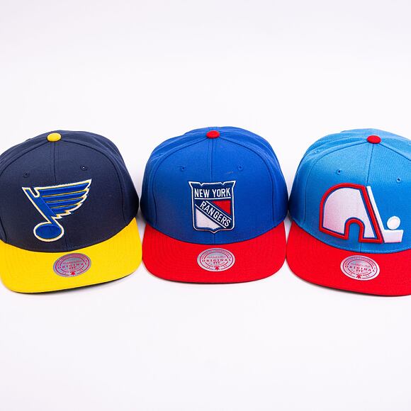 Kšiltovka Mitchell & Ness NHL Team 2 Tone 2.0 Snapback Quebec Nordiques Royal / Red