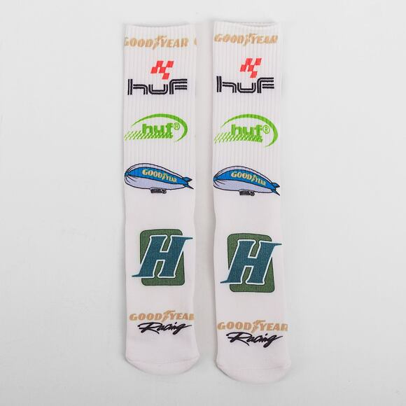 Ponožky HUF × GOODYEAR Crew Sock White