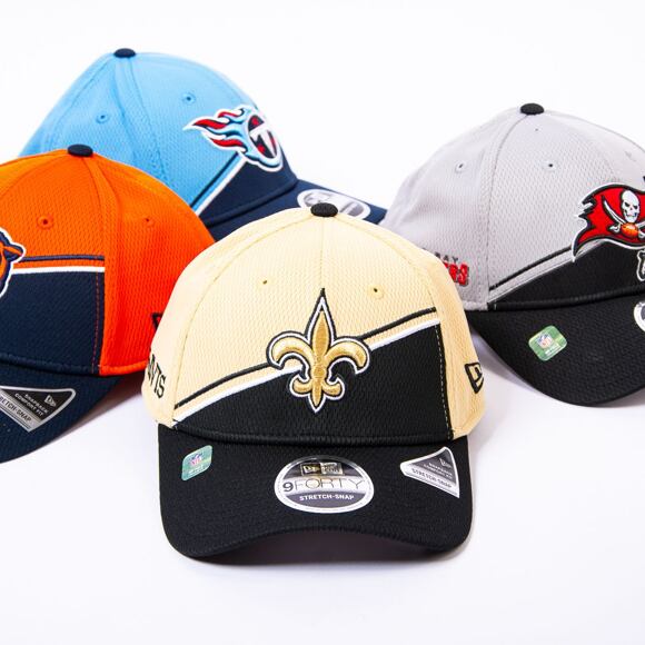Kšiltovka New Era 9FORTY Stretch-Snap NFL Sideline 23 New Orleans Saints Team Colors