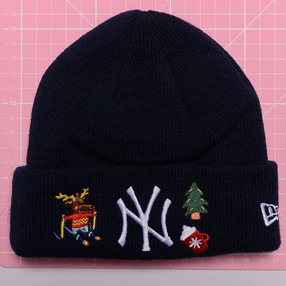 Dětský Kulich New Era MLB Kids Festive Cuff Knit New York Yankees Black / White