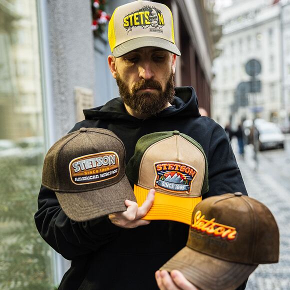 Kšiltovka Stetson Trucker Cap Ape Sustainable 7765101-75 Grey/Yellow